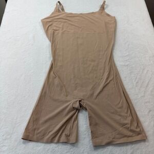 Assets Red Hot Label by Spanx Bodysuit Womens 3X Beige Good SS3515 Mid-Thigh